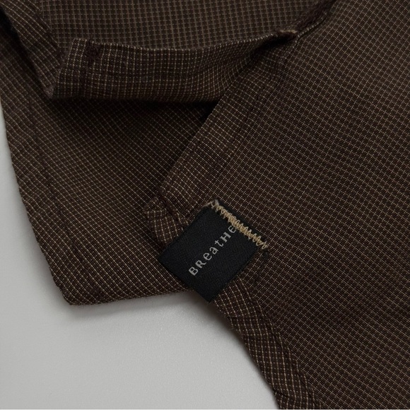 Prana Men’s Button Down Long Sleeve Shirt Large Brown Cotton Blend EUC - Picture 5 of 11